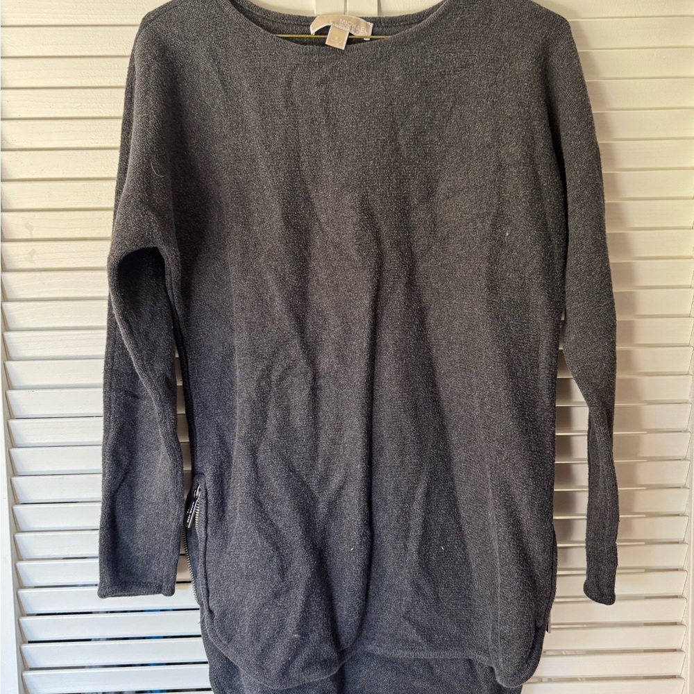 Michael Kors Women’s Black Sweater Size Small Gold Side Zippers